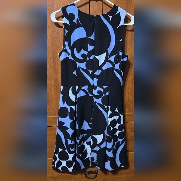 Ann Taylor Black and Blue Swirl Mini Dress - Picture 3 of 5